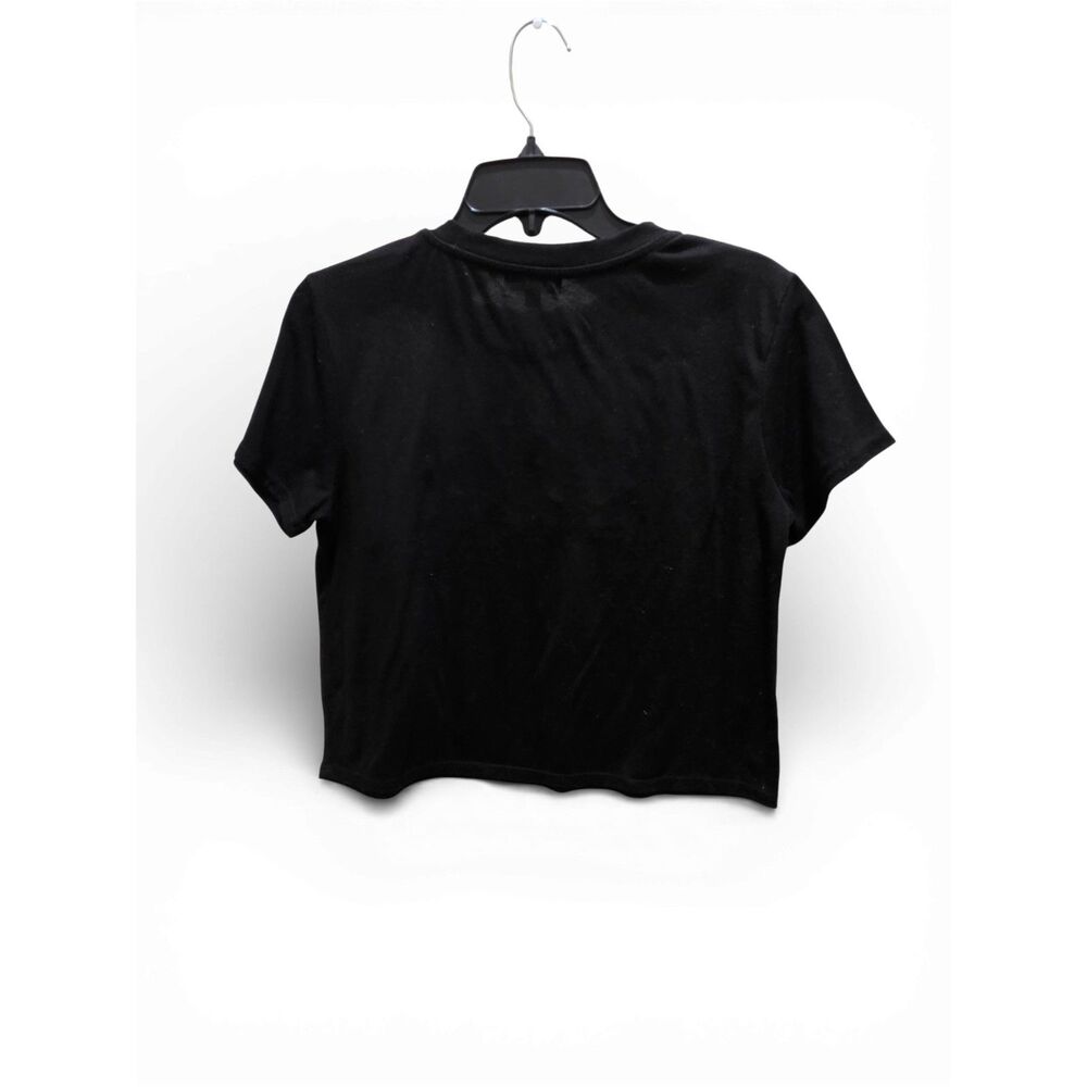 Black Graphic Crop Tee • “Super” Logo • Streetwear Vibes • Size L - Picture 6 of 11